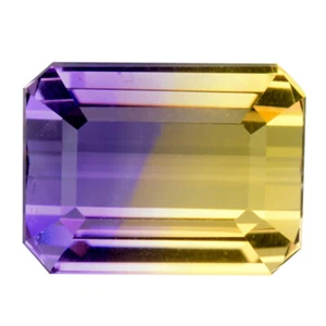 4.50Ct Extreme Octagan 10.8X8.6 MM Purple & Gold Yellow Bolivia Natural Ametrine - Picture 1 of 4
