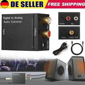 Digital-Analog-Audio-Wandler Toslink/Koaxial zu RCA mit optischem Kabel - Bild 1 von 14