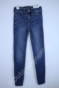 NEW American Eagle Next Level Stretch Hi-Rise Jegging Girl's Size 00 24w - Picture 1 of 11