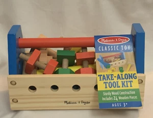 Melissa & Doug Take-Along Tool Kit Wooden Construction Toy (24pc) - Picture 1 of 2
