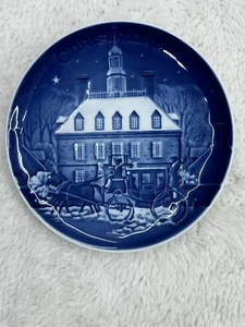 Bing und Grandahl Teller 1986 Heiligabend in Williamsburg Erstausgabe # 3577C - Bild 1 von 13