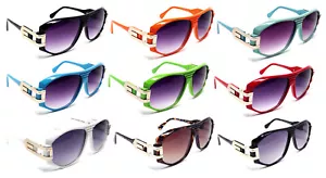 GAZELLE GRANDMASTER OVERSIZED SQUARE SPORT AVIATOR SUNGLASSES RUN DMC RETRO RAP - Picture 1 of 20