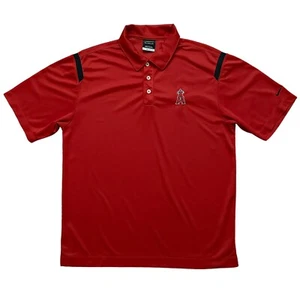 Nike Polo Uomo M Manica Corta Golf Dri-Fit MLB Los Angeles Angels Rosso - Foto 1 di 6