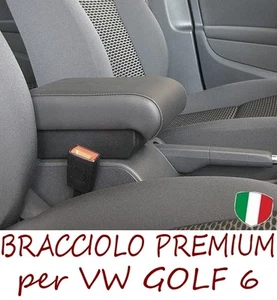Bracciolo Premium per VOLKSWAGEN GOLF 6 -VW GOLF- MADE IN ITALY-appoggiagomito-@ - Imagen 1 de 2