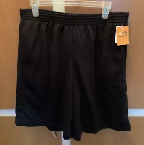 Champion black athletic mesh gym shorts w/pockets 9" inseam - mens size L - NWT - Picture 1 of 4