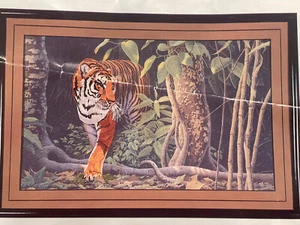 Sunset Stitchery Jungle Clearing Tiger Embroidery Kit #2227 (No Floss) – Started - Picture 1 of 7