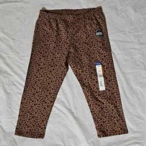 Arizona Jean Co Capri Length Girl Size Large 14 Brown Leopard Print Legging New - Picture 1 of 12