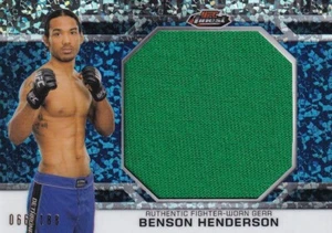 Topps 2013 UFC Finest Benson Henderson #JFT-BH 66/188 BLUE REFRACTOR RELIC CARD - Bild 1 von 2