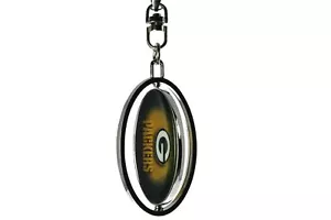 NFL Green Bay Packers Two Sided Spinning Keychain Key Ring F5D8E - Picture 1 of 2