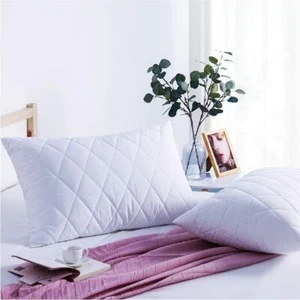 Almohadas acolchadas Jumbo almohada de fibra hueca extra rellenada - paquete de 2 - Imagen 1 de 12
