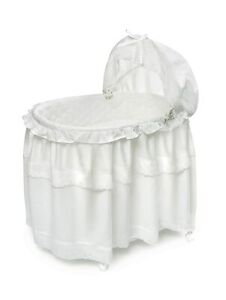 Portable Rocking Baby Bassinet with Toybox Base, Long Skirt, and Pad 933