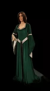 Elven Dress Green Celtic dress Medieval Dress - Picture 1 of 3