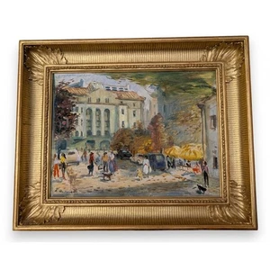 Vintage Russian Oil On Panel Painting "Plotnikov Street in Moscow" signed - Picture 1 of 4