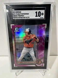 2022 Bowman Chrome Prospect Adley Rutschman SGC 10 Fuchsia Refractor 94/199 RC - Bild 1 von 4