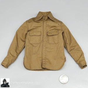 1:6 scale Ujindou WWII US Armored Infantryman Mens M37 Brown Service Shirt - Picture 1 of 9