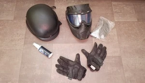 Paintball Schutzausrüstung Maske Helm Handschuhe - Bild 1 von 1