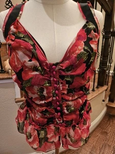 Camicetta Dolce Gabbana in seta con stampa floreale - Foto 1 di 14