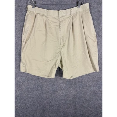 Pantalones Cortos de Golf Plisados Masters Collection Caqui Beige Para Hombre Talla 38 Bolsillos Foto 1 de 4