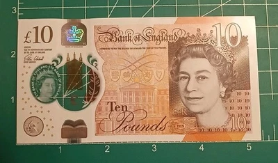 BILLETE DE 10 LIBRAS BRITÁNICO Reino Unido 2016 (2017), P-395a Cleland UNC QEII Foto 1 de 4