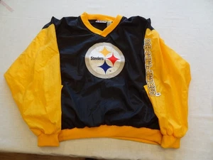 Giacca a vento vintage Pittsburgh Steelers unica generazione sportiva NFL - Foto 1 di 10
