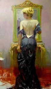 Pino Eleganza Sera - Giclée giovane donna su carta - Foto 1 di 1
