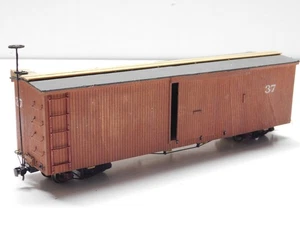 ON2 SCALE CRAFTSMAN BUILT BOX CAR FREIGHT WAGON TRAIN #37 DETAILED HARD TO FIND - Picture 1 of 16