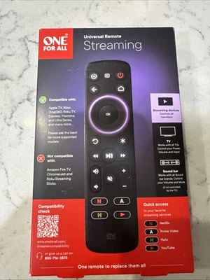 One for All Urc7935 Streamer Universal Remote Brand New In Box - Image 1 of 4