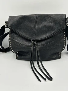 The SAK Silverlake Black Pebble Leather Studded  Crossbody Shoulder Bag - Picture 1 of 14