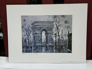 1975 Paris Krisarts L' Are de Triomphe Print French Artist Maurice Legendre - Picture 1 of 3