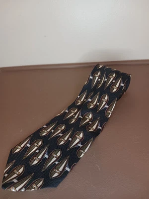 Corbata Honors SEDA 56 x 3,75 marrón negro blanco verde estampado Foto 1 de 3