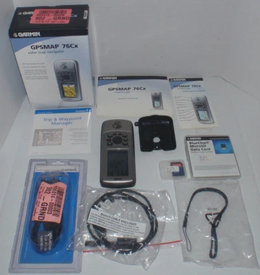 Garmin GPSMAP 76Cx GPS Color Map Manual Cord Bundle w/ Box - TESTED WORKING - Image 1 of 4