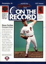 2002 Donruss Originals On The Record #5 Steve Carlton /800 - NM-MT