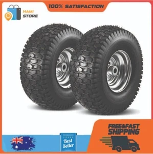 15x6.00-6 Tire and Wheel Front Tire for John Deere Craftsman Husqvarna (2 Pack) - Picture 1 of 8