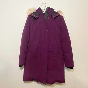 CMFR Women’s Purple Down Filled Parka Mid-length Hooded Coat Jackets Size XS - Picture 1 of 9