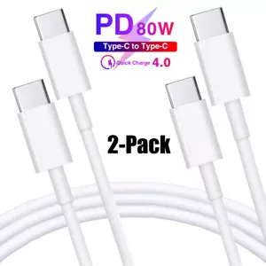 (2 Pack) 3/6FT Type USB-C to USB-C Cable Fast Charging PD Cord Rapid Charger OEM - Picture 1 of 15