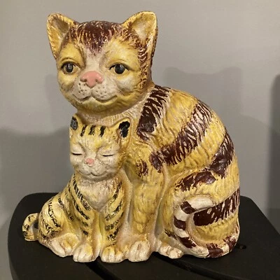 Tope de puerta vintage de hierro fundido naranja atigrado gato gatito pesado y único Taiwán R.O.C Foto 1 de 4