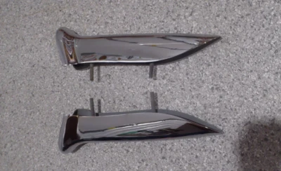 56 57 C1 Corvette Horizontal Rear Bumpers-Original GM#3725223--Prof. RECHROMED! - Imagem 1 de 4