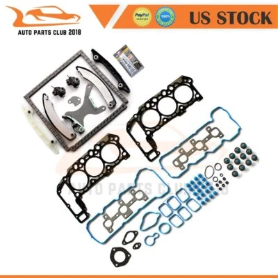 Juego completo de juntas con kit de cadena de distribución del motor para Dodge Durango Jeep 2005-2009 3,7 L Foto 1 de 4