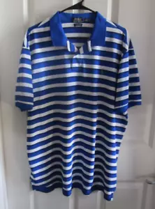 Polo Ralph Lauren Performance Shirt Mens XXL Blue White Golf Stretch Striped - Picture 1 of 8