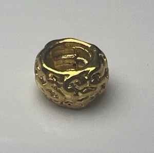 Dije deslizable de plata de ley 925 con cuentas Bali Boho tribal enchapado en oro amarillo - Imagen 1 de 9