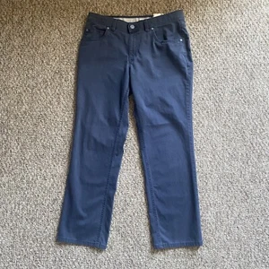 Pantalone chino Hiltl uomo 31x27 blu 5 tasche piatto davanti elasticizzato gamba dritta - Foto 1 di 17