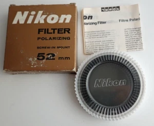 NIKON FILTRO POLARIZZATORE 52mm Screw-IN MOUNT NUOVO - Imagen 1 de 9
