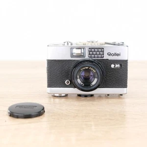 Rollei B35 Compact 35mm Camera Made In Singapore 35B Zeiss Triotar 40mm Silver - Picture 1 of 10