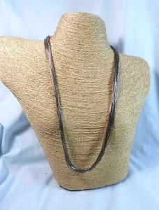 Collana vintage Navajo argento sterling liquido 19 fili firmata - Foto 1 di 4