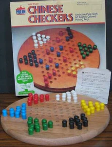 Pavilion Solid Wood Chinese Checkers - Cardinal - Missing 1 Peg - 1987 Vintage - Picture 1 of 6