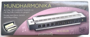 BRAND NEW MUNDHARMONIKA GERMAN MADE 10 HOLE DIATONIC HARMONICA IN THE KEY OF C - Picture 1 of 3