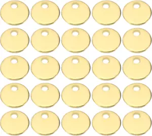 6Mm Steel Disc, 100Pcs round Metal Stamping Blanks Tags Circle Metal Plate DIY f - Picture 1 of 12