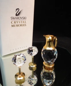 Swarovski Crystal Memories Gold 3 Piece Wine Set – Item Number 174010 - Boxed - Picture 1 of 6