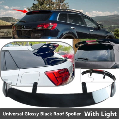 Universal For 2007-2015 Mazda CX-9 Rear Window Roof Spoiler Tail Wing W/ Light Foto 1 de 4