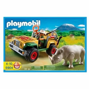 Playmobil 5904 Nashorn Jeep Set Afrikanische Safari Nashorn Neu - Bild 1 von 1